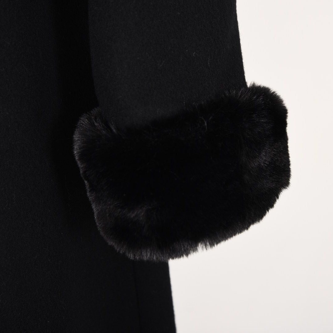 袖ファー　ノーカラーロングコート　Dear Princess　3058301