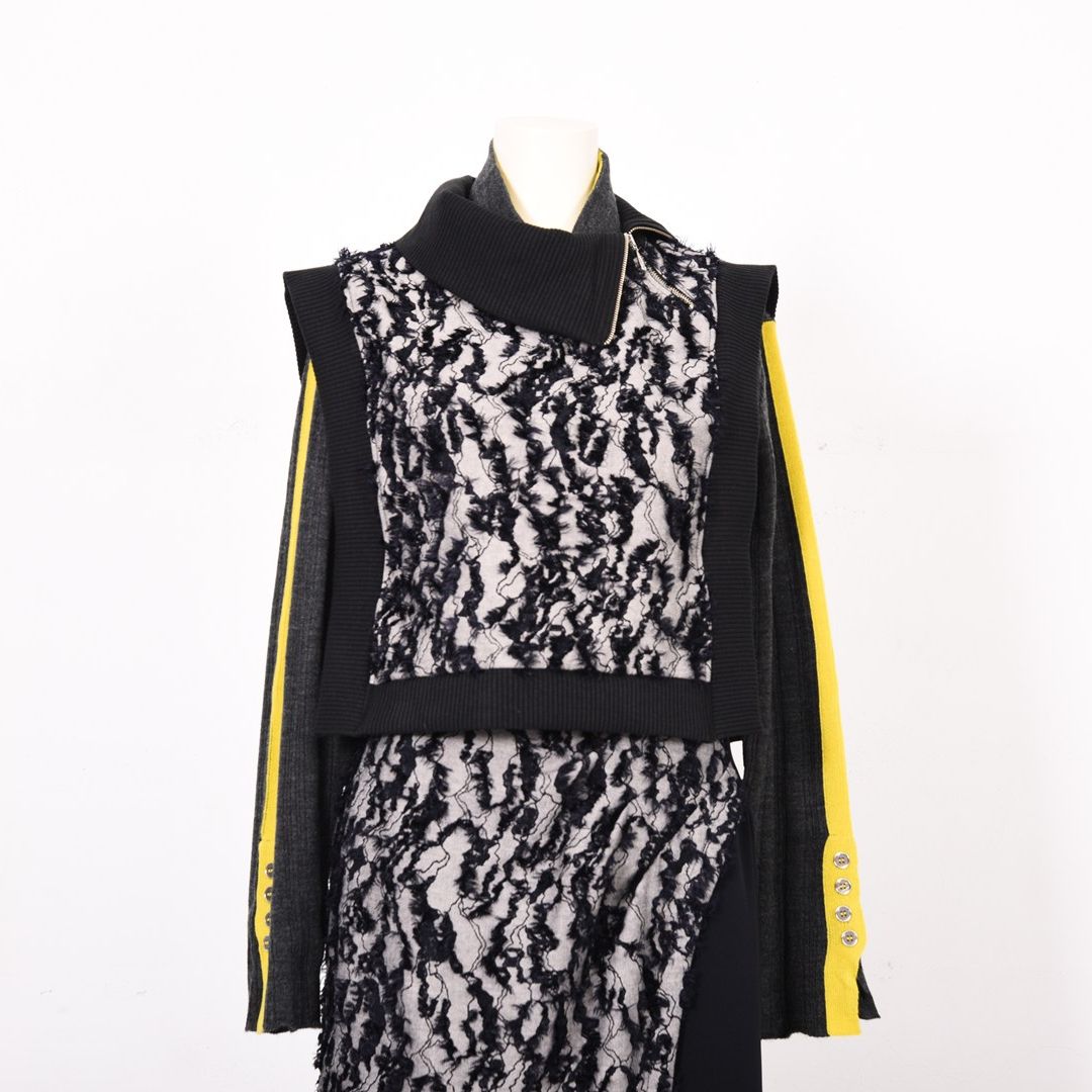 サイド紐　カットジャガードベスト　B DONNA　6051103