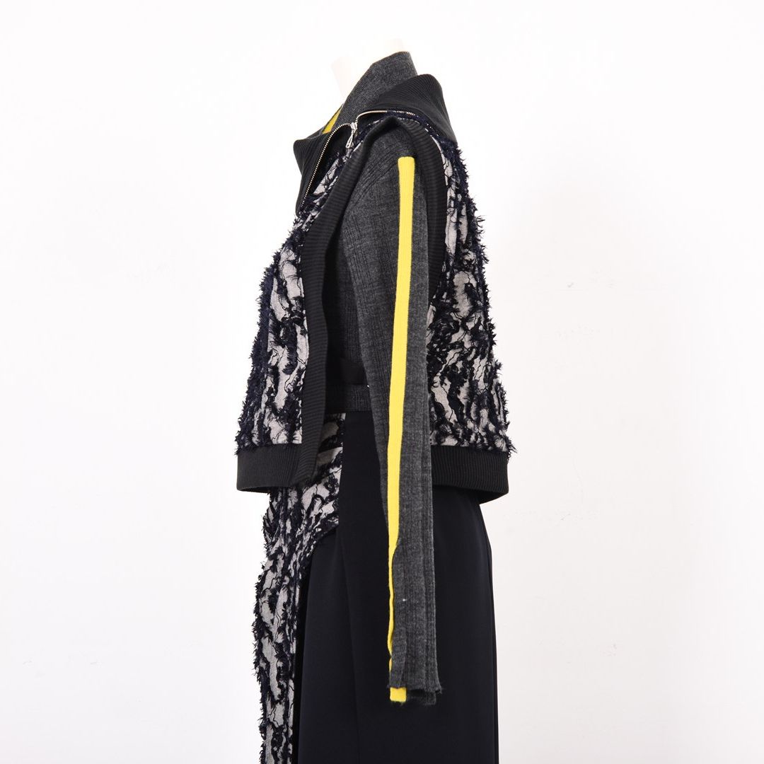 サイド紐　カットジャガードベスト　B DONNA　6051103