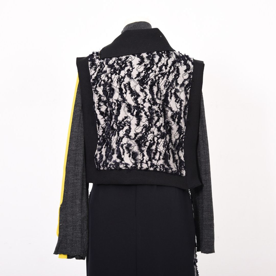 サイド紐　カットジャガードベスト　B DONNA　6051103