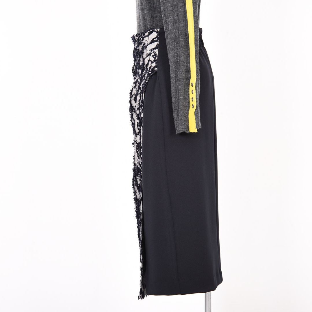 カットジャガード　ラップ風スカート　B DONNA　6055106