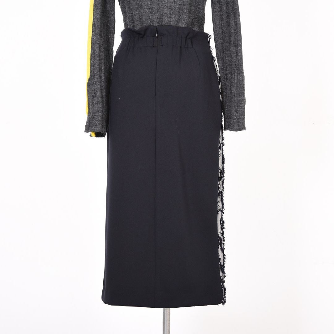 カットジャガード　ラップ風スカート　B DONNA　6055106