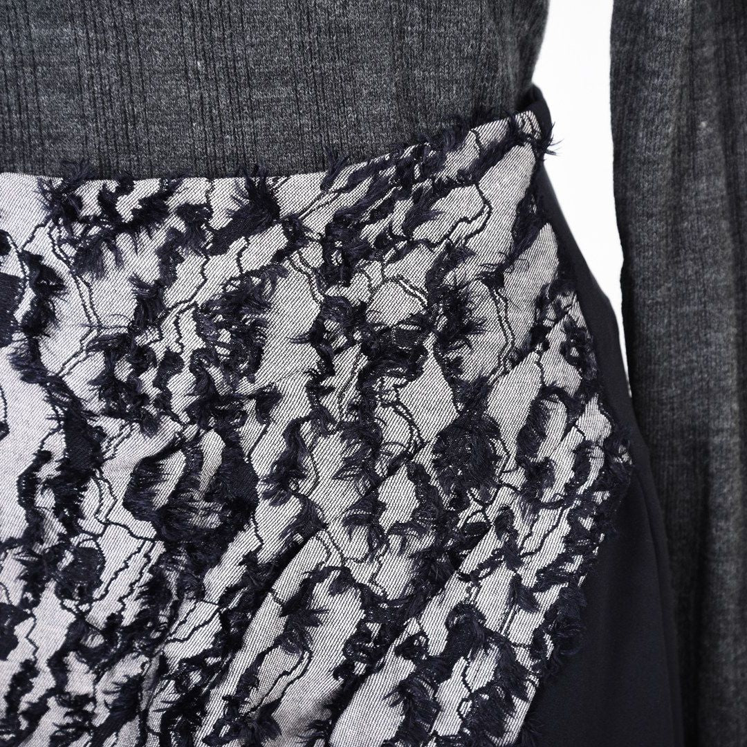 カットジャガード　ラップ風スカート　B DONNA　6055106