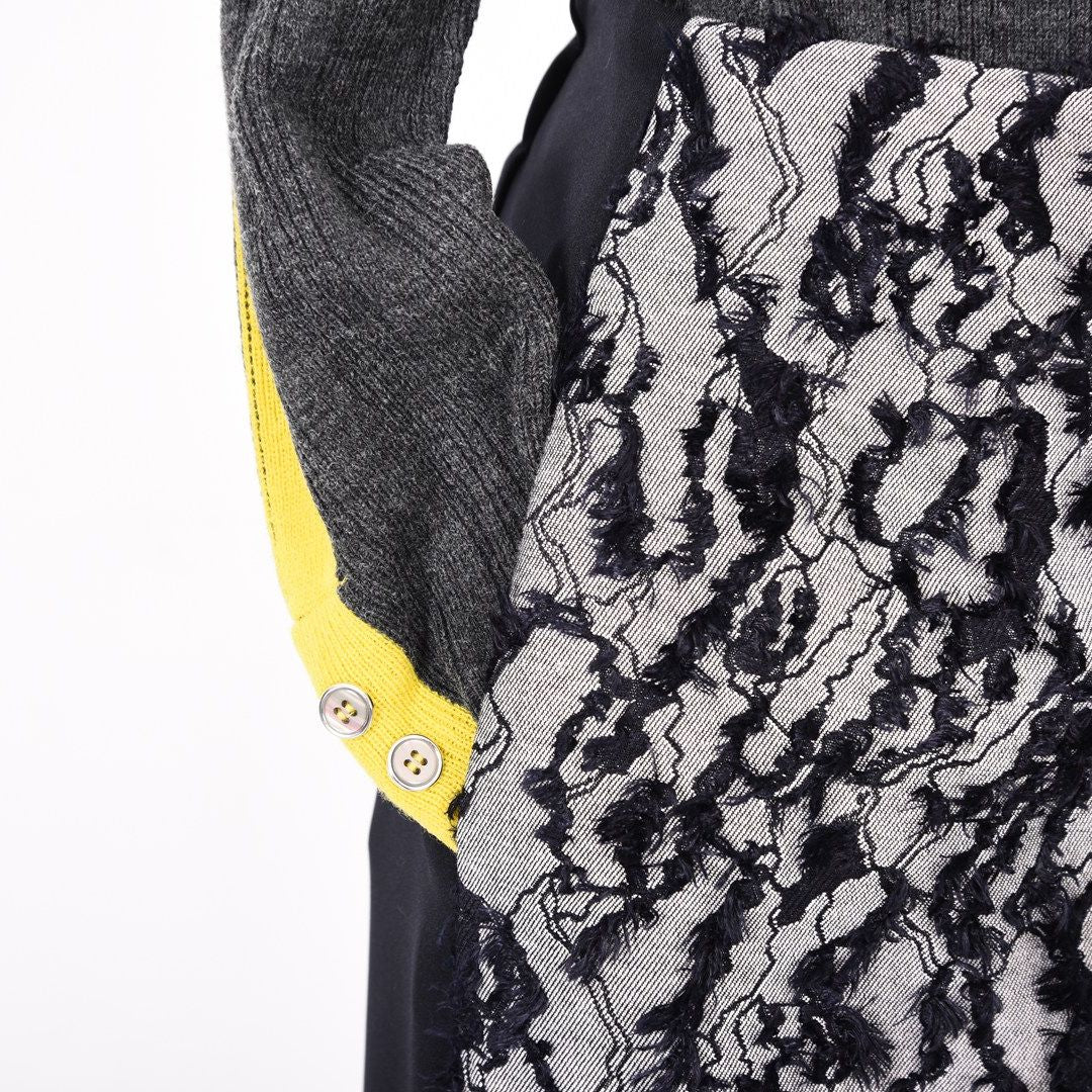 カットジャガード　ラップ風スカート　B DONNA　6055106