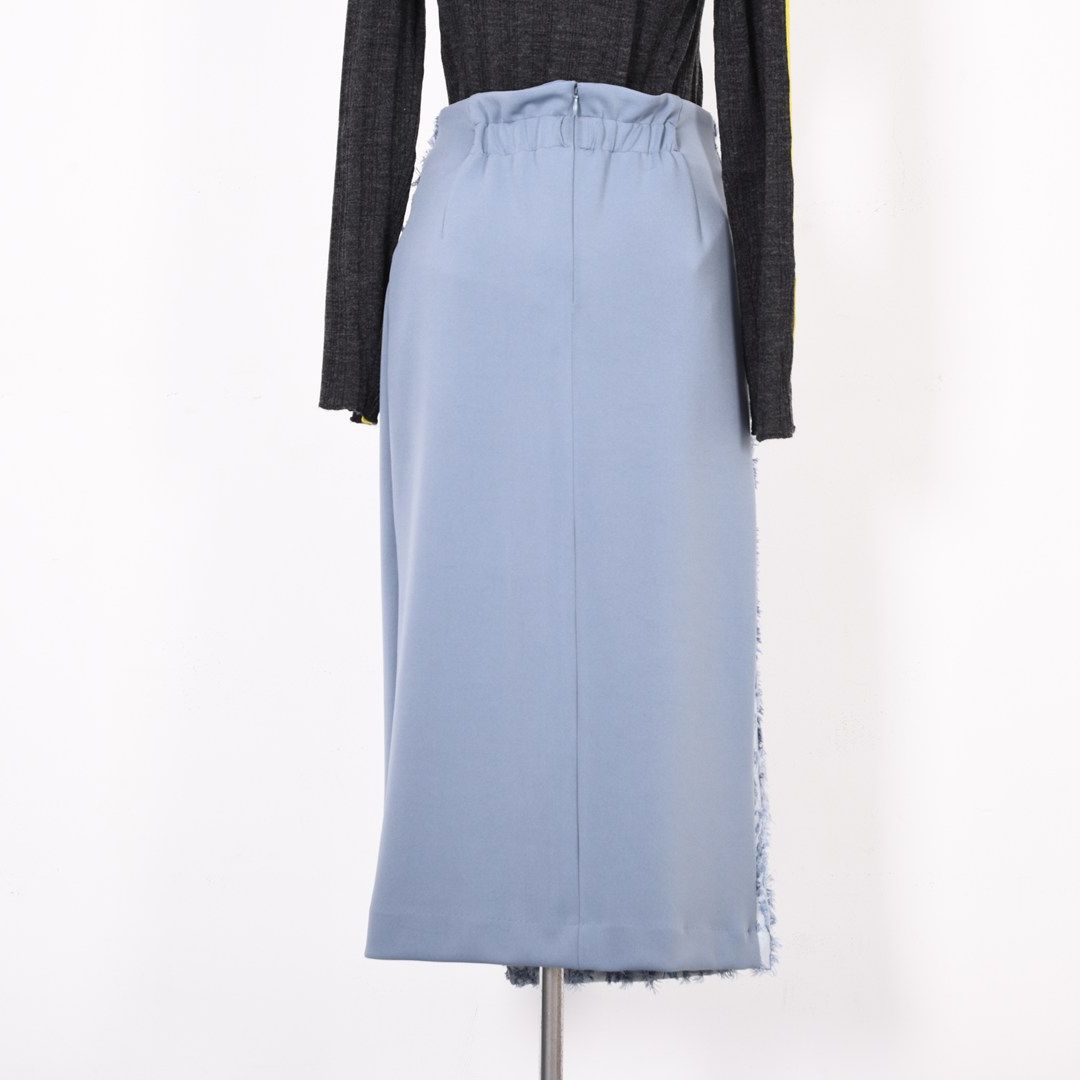 カットジャガード　ラップ風スカート　B DONNA　6055106