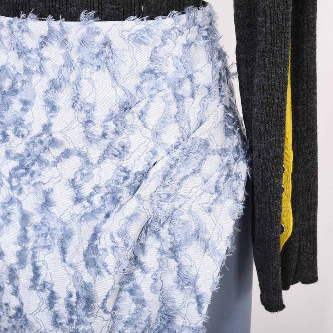 カットジャガード　ラップ風スカート　B DONNA　6055106