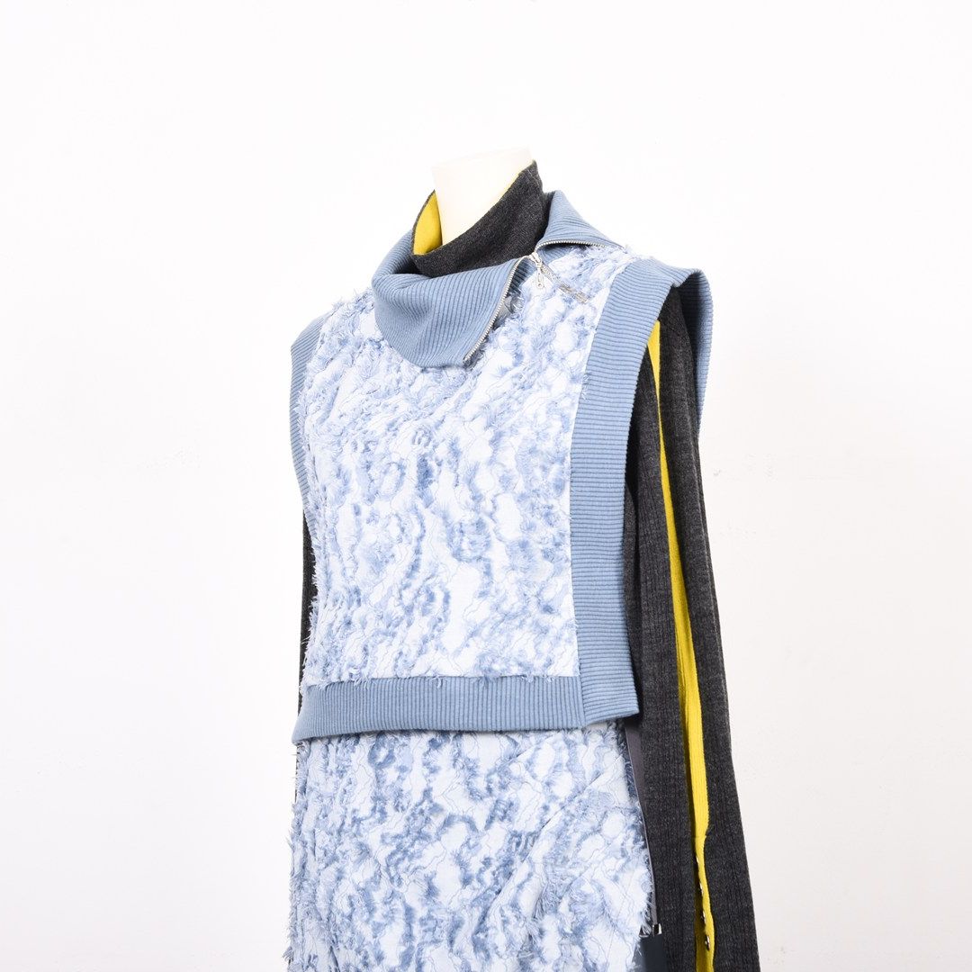 サイド紐　カットジャガードベスト　B DONNA　6051103