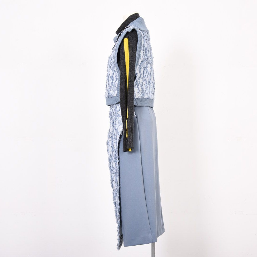 サイド紐　カットジャガードベスト　B DONNA　6051103