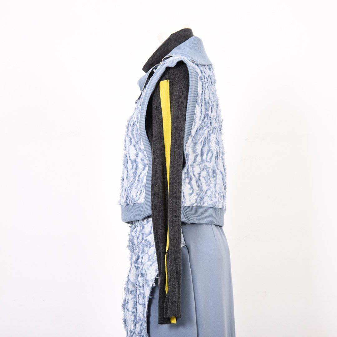 サイド紐　カットジャガードベスト　B DONNA　6051103