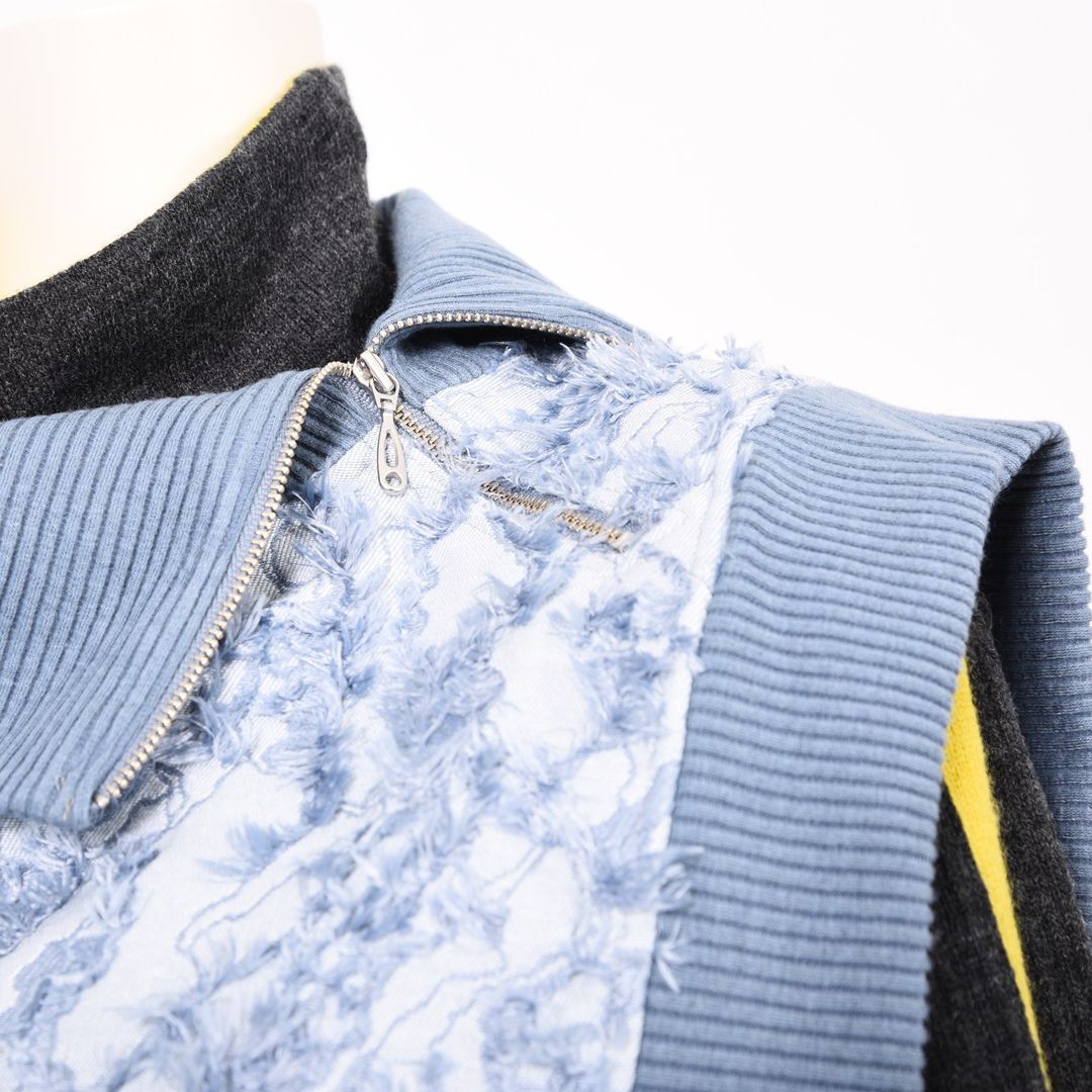 サイド紐　カットジャガードベスト　B DONNA　6051103