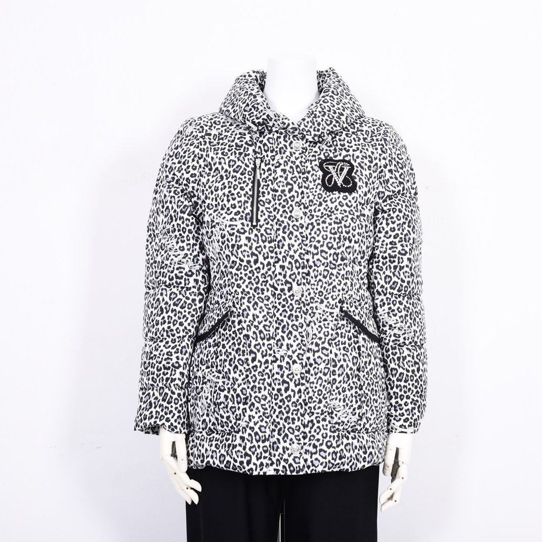 【Lサイズ】レオパード柄　ダウンジャケット　VALENZA　5557714