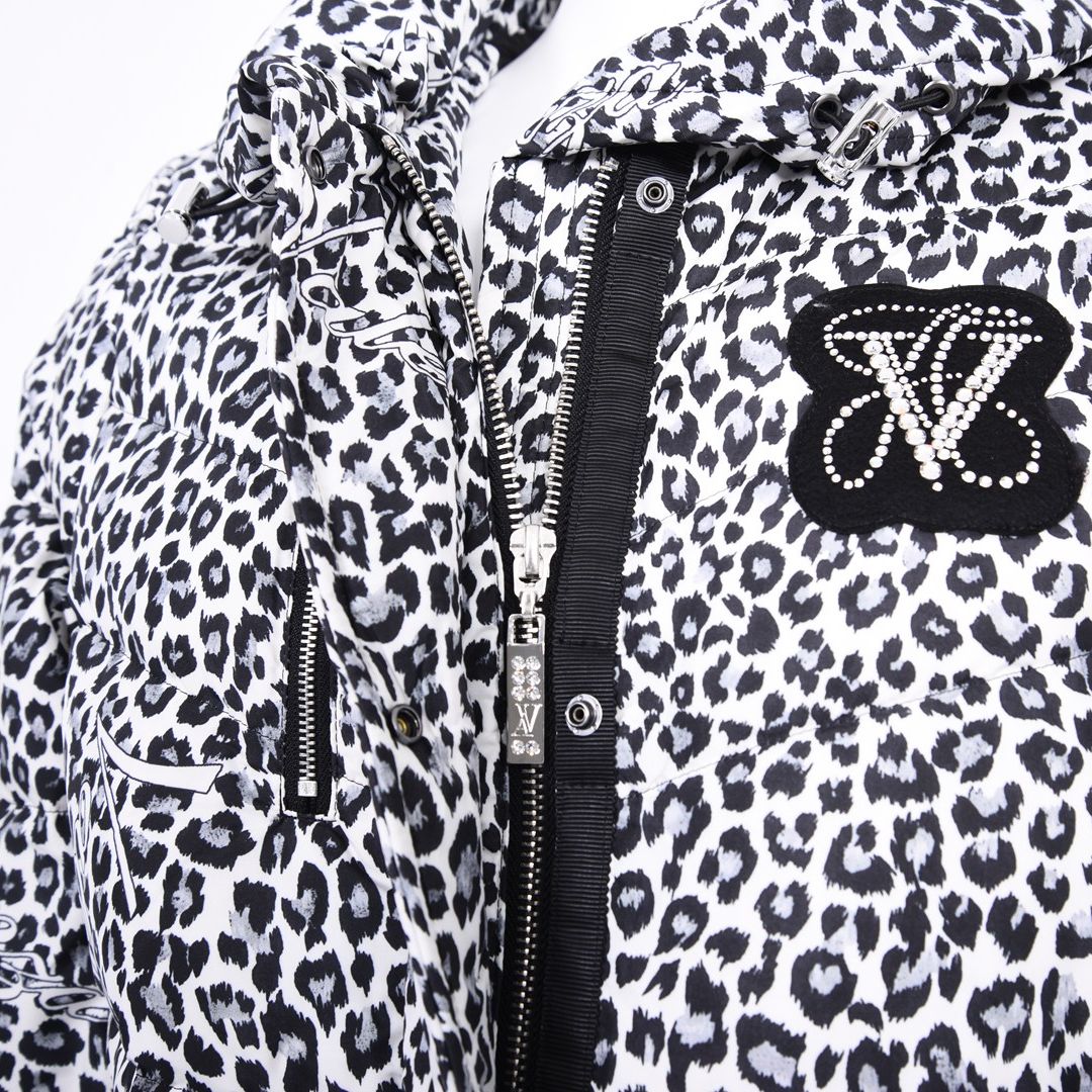 【Lサイズ】レオパード柄　ダウンジャケット　VALENZA　5557714