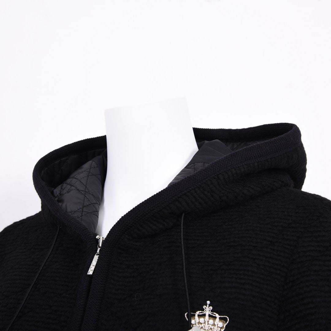 【Lサイズ】キルティングニット　ロング丈パーカー　VALENZA　5557702