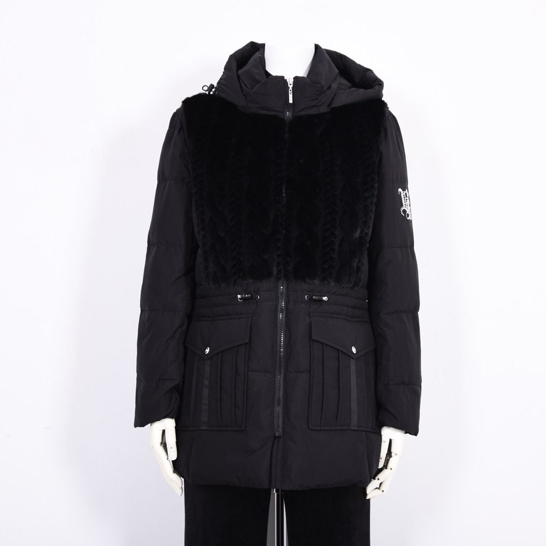 ボア×タフタ　異素材切替　中綿コート　VALENZA　5158706