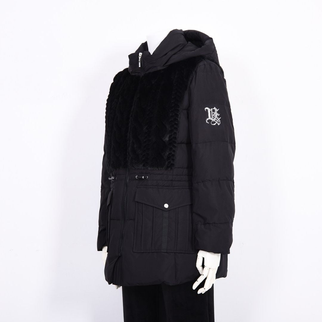 ボア×タフタ　異素材切替　中綿コート　VALENZA　5158706