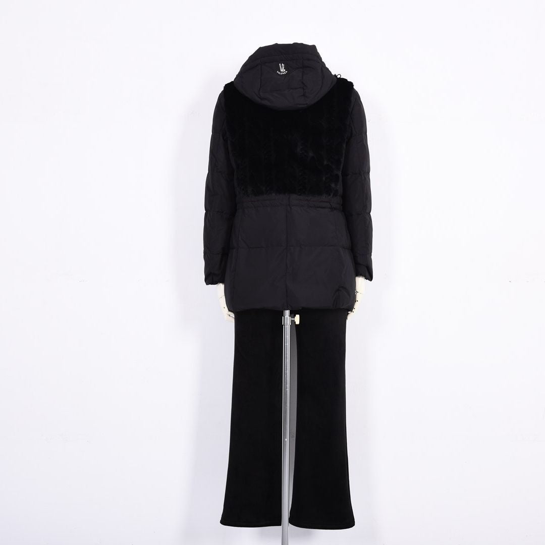 ボア×タフタ　異素材切替　中綿コート　VALENZA　5158706