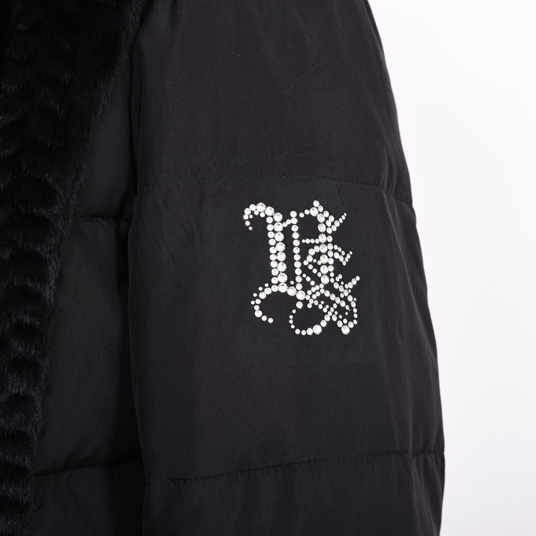 ボア×タフタ　異素材切替　中綿コート　VALENZA　5158706