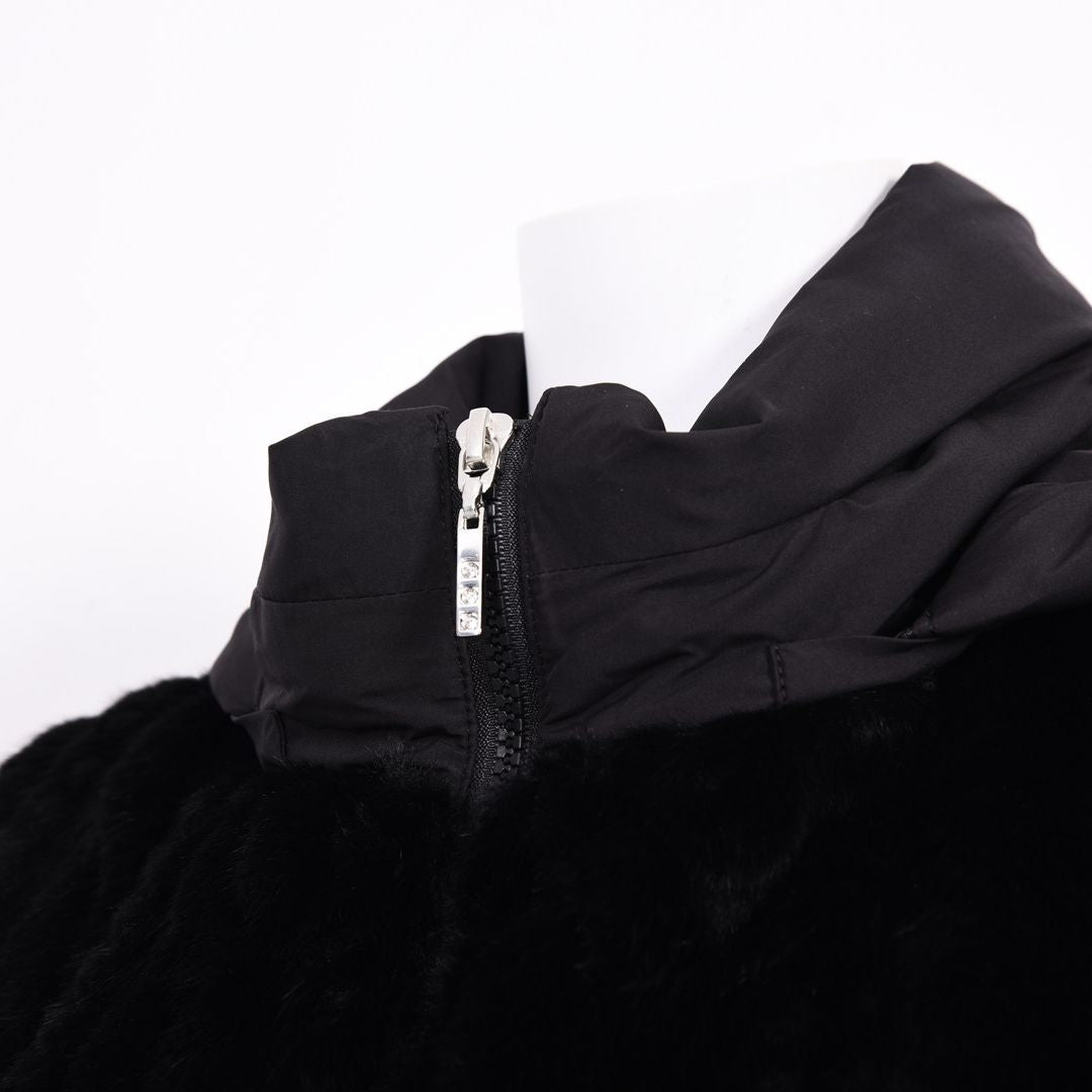 ボア×タフタ　異素材切替　中綿コート　VALENZA　5158706