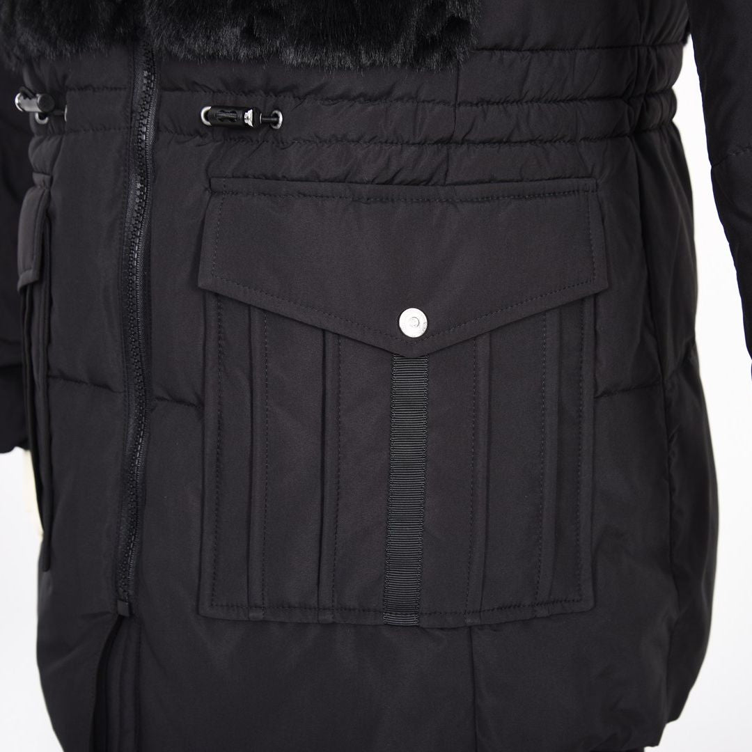 ボア×タフタ　異素材切替　中綿コート　VALENZA　5158706