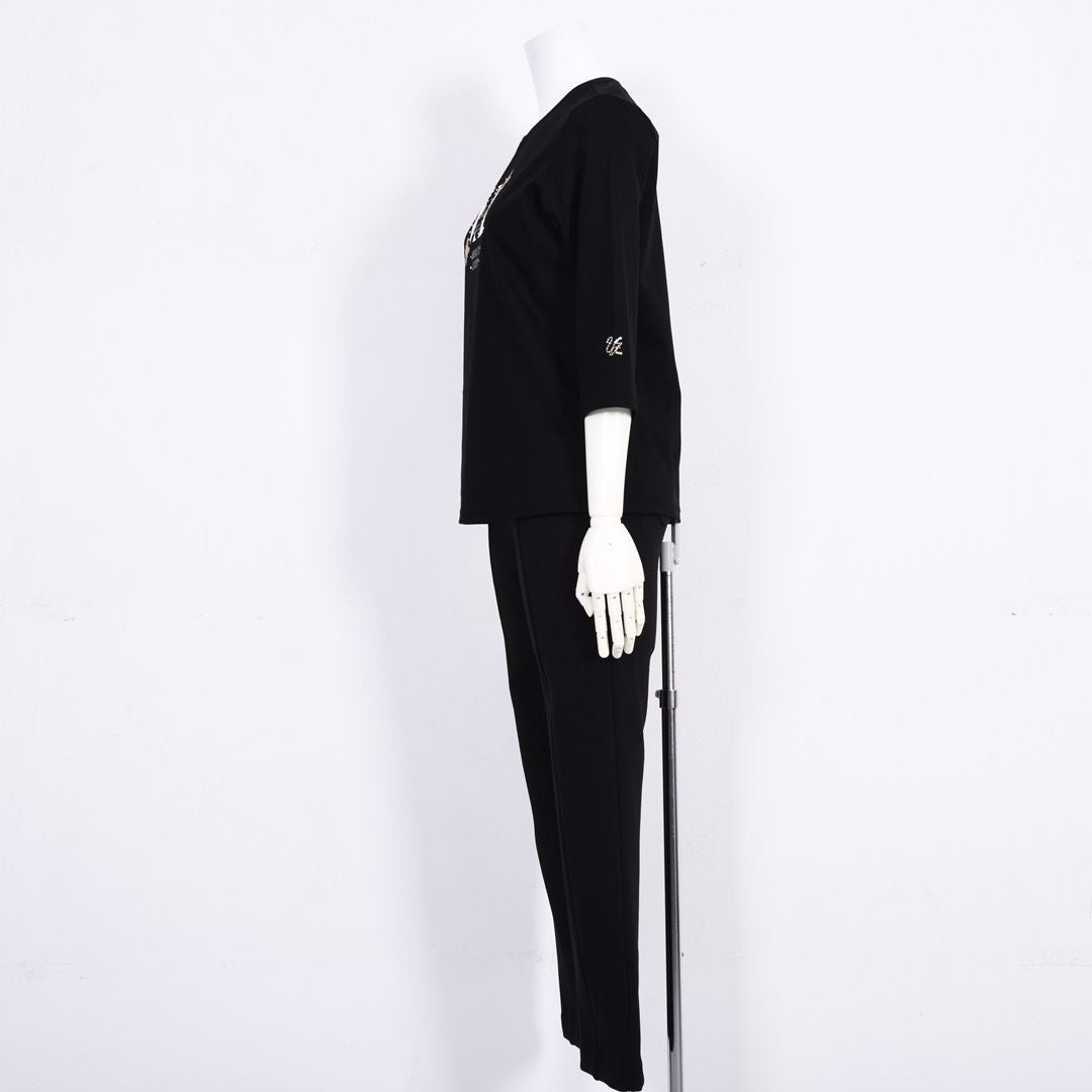 フロントモチーフ　7分袖カットソー　VALENZA　5162312