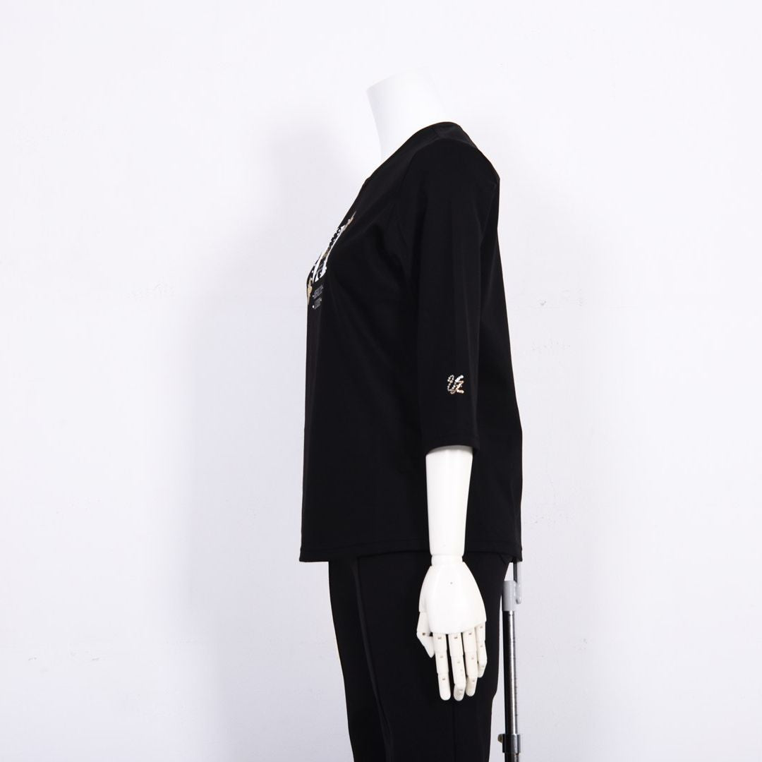 フロントモチーフ　7分袖カットソー　VALENZA　5162312