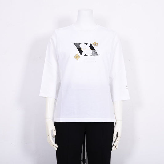 フロントモチーフ　7分袖カットソー　VALENZA　5162312