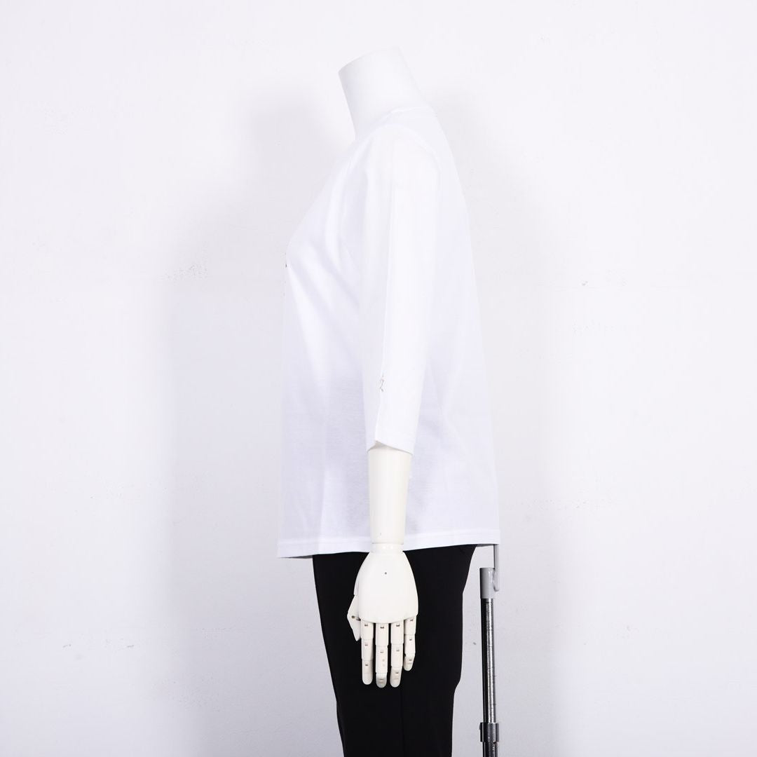 【Lサイズ】フロントモチーフ　7分袖カットソー　VALENZA　5562312