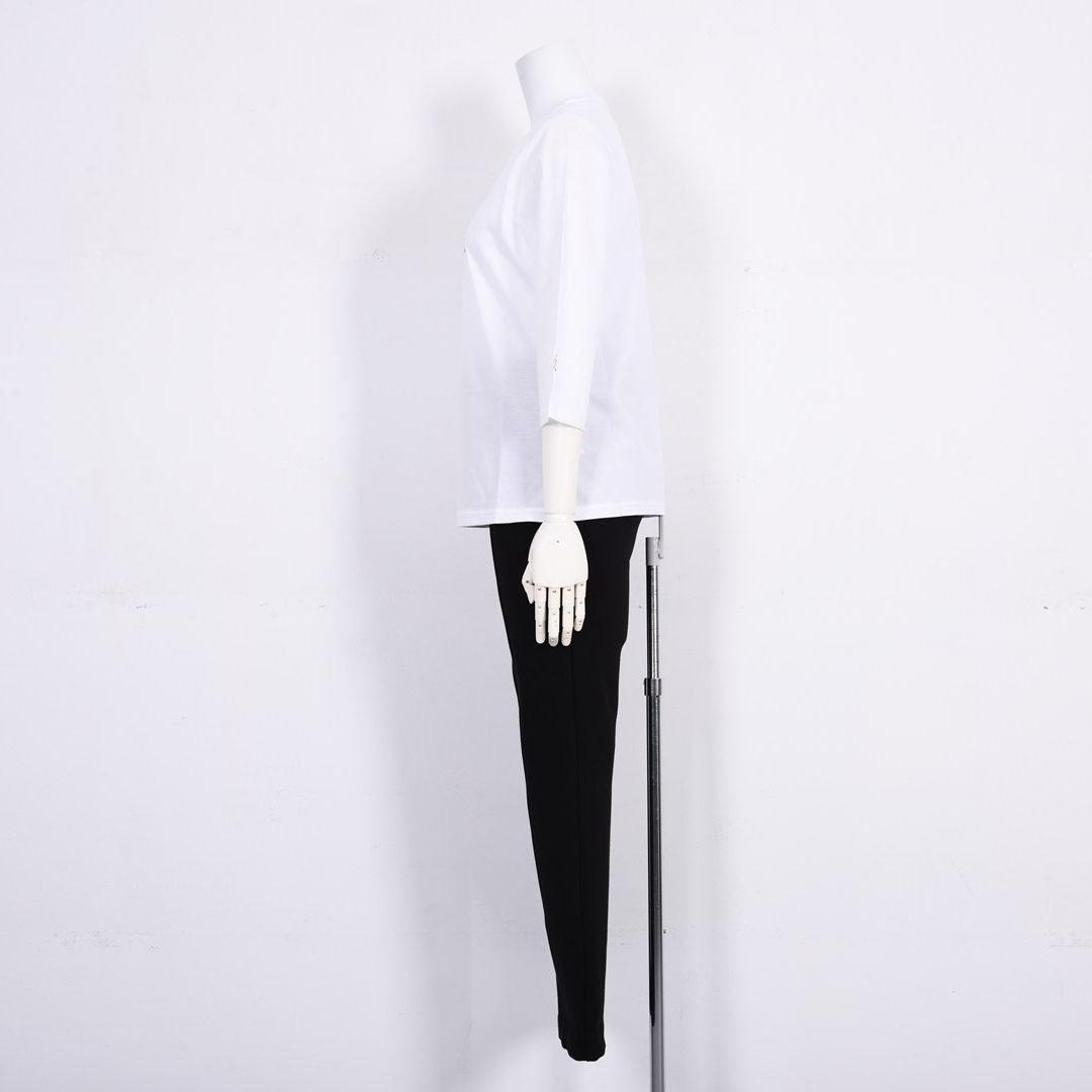 フロントモチーフ　7分袖カットソー　VALENZA　5162312