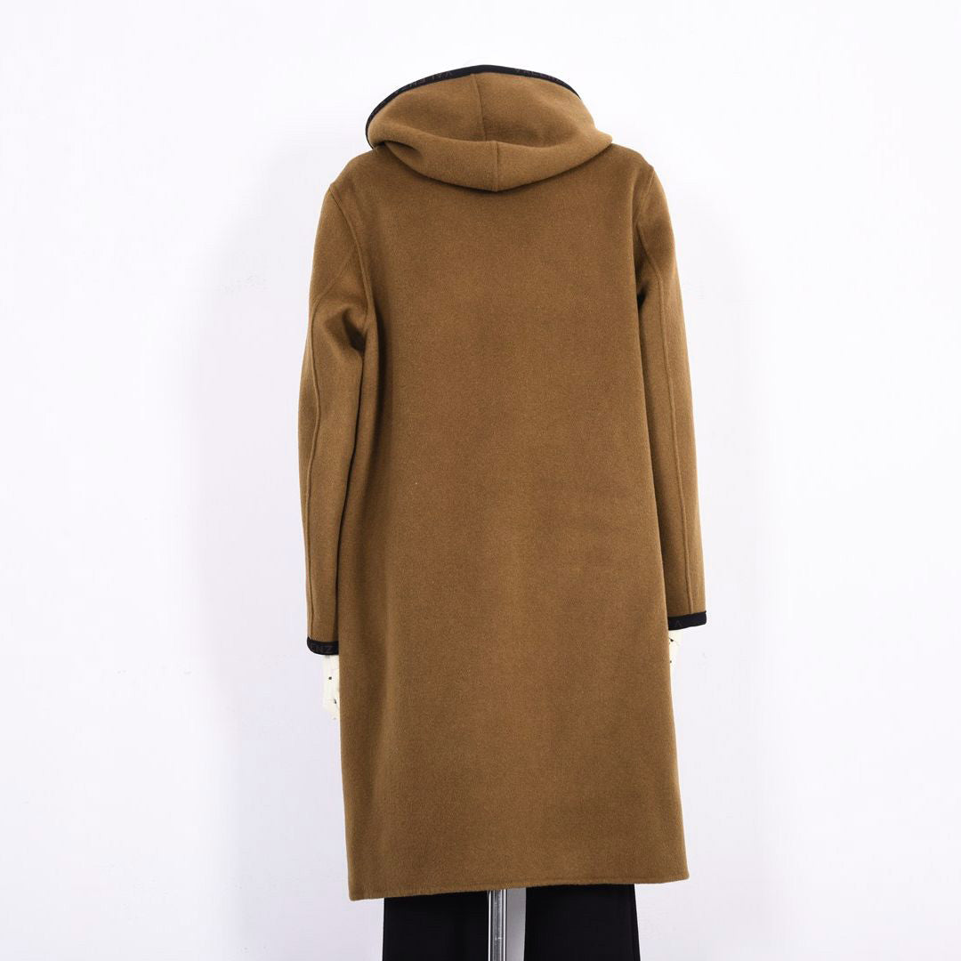 ※予約商品【Lサイズ】【リバーシブル】2wayウールリバー フード付きロングコート　VALENZA　5558708