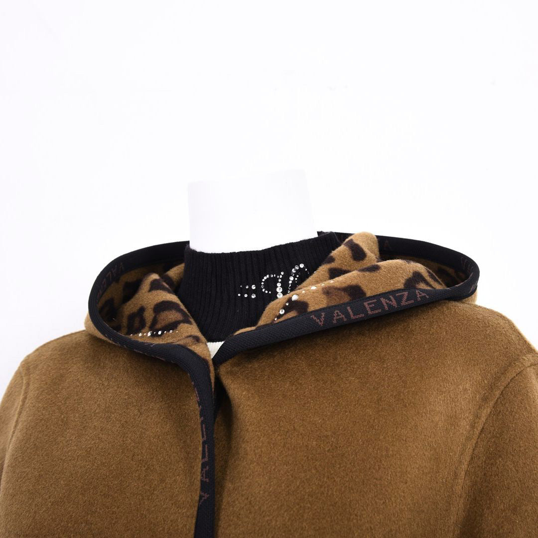 ※予約商品【Lサイズ】【リバーシブル】2wayウールリバー フード付きロングコート　VALENZA　5558708