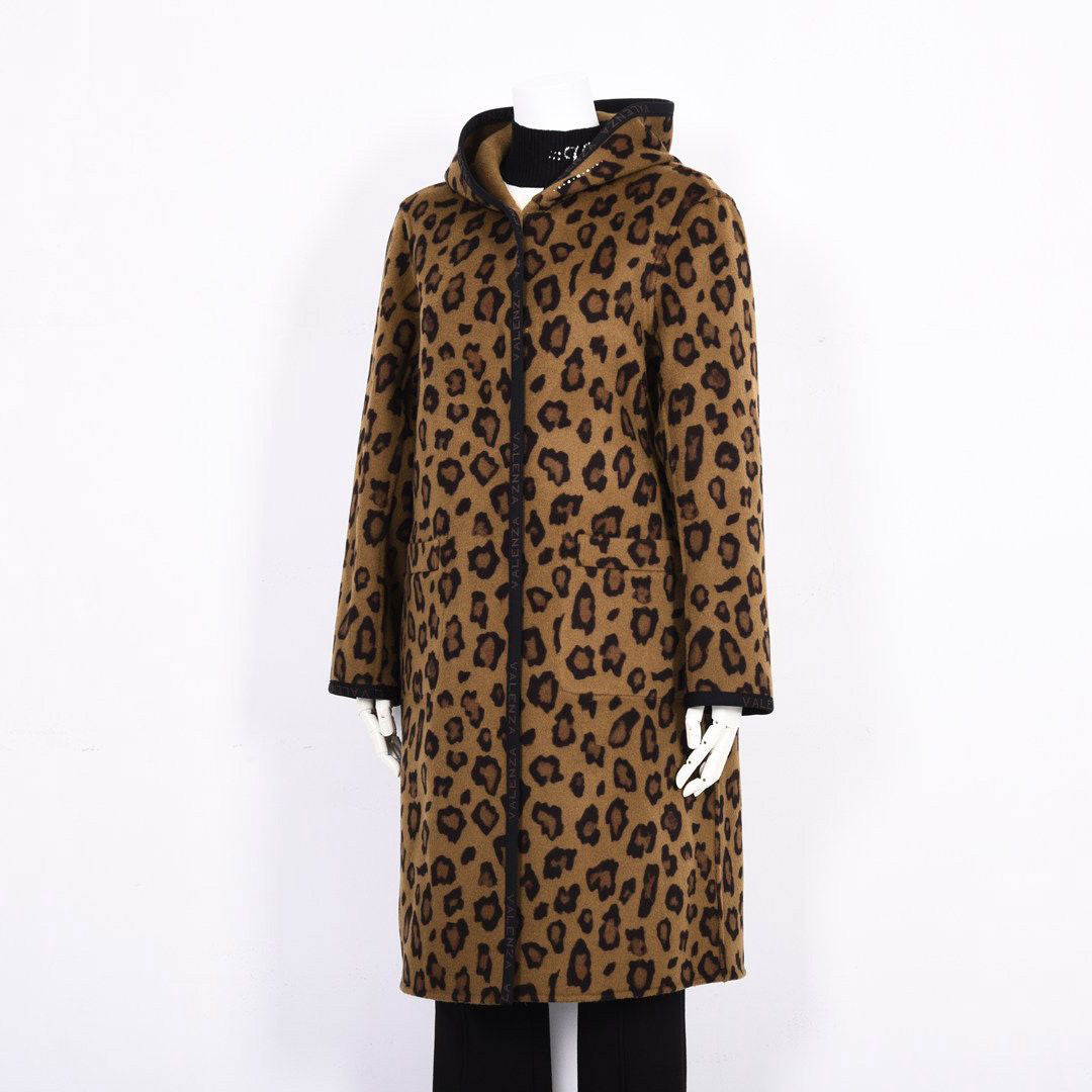 ※予約商品【Lサイズ】【リバーシブル】2wayウールリバー フード付きロングコート　VALENZA　5558708