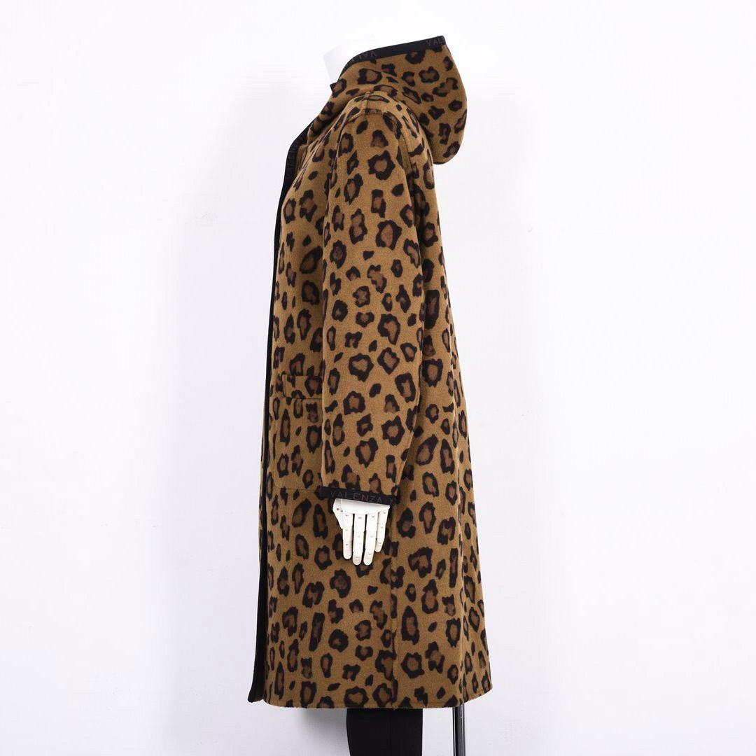 ※予約商品【Lサイズ】【リバーシブル】2wayウールリバー フード付きロングコート　VALENZA　5558708