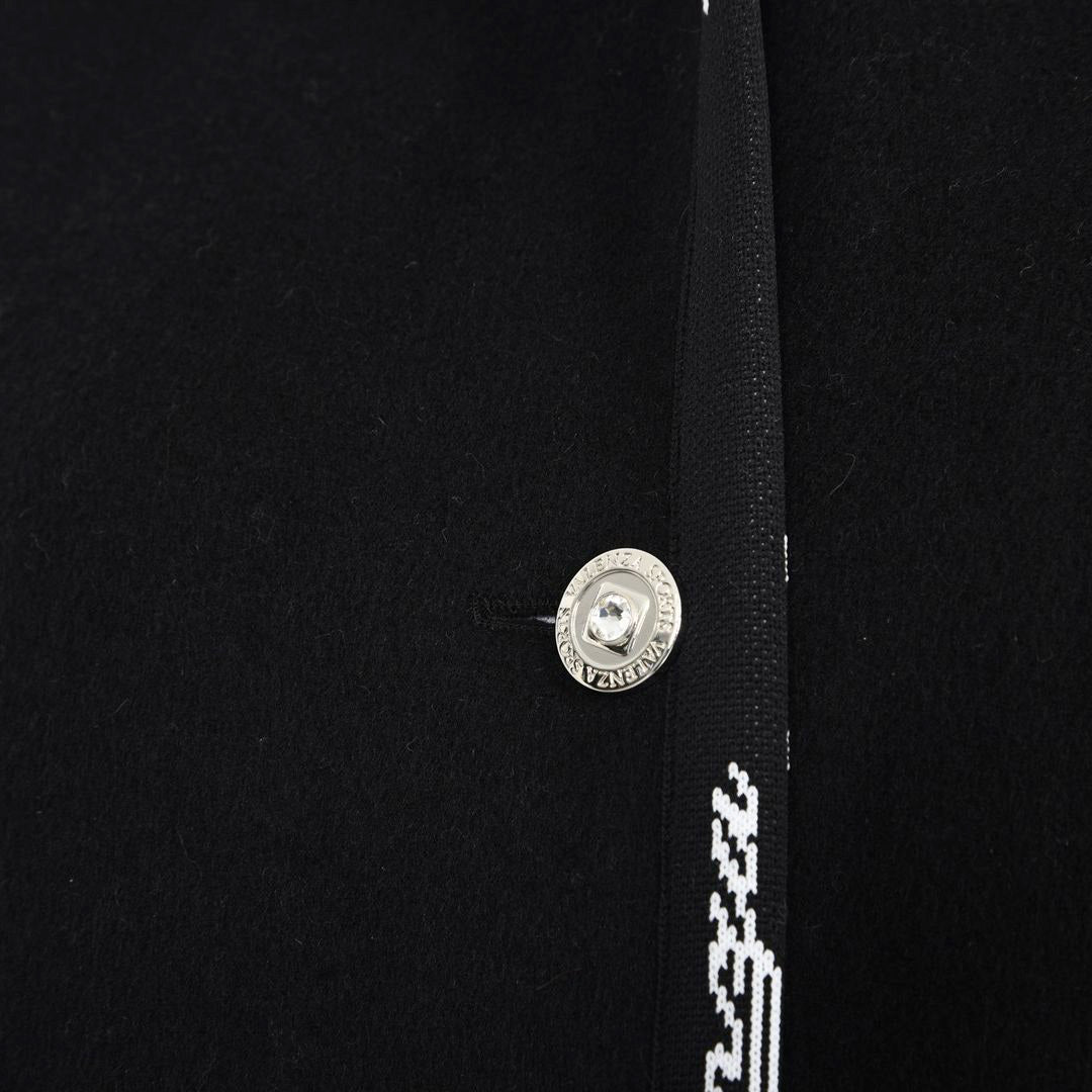 【リバーシブル】2wayウールリバー ロゴデザインロングコート　VALENZA　5158700