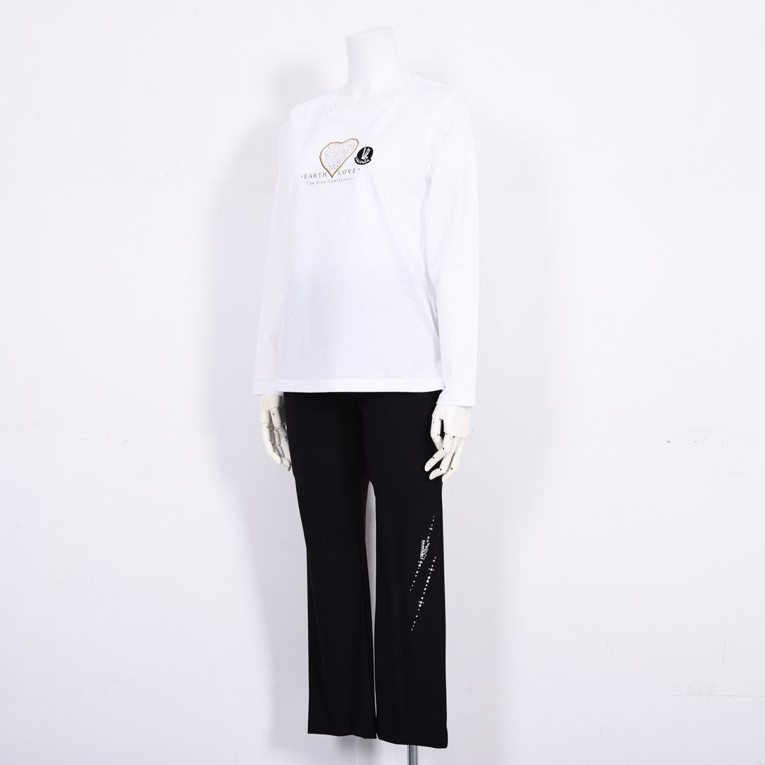 フロントモチーフ　長袖カットソー　VALENZA　5162301