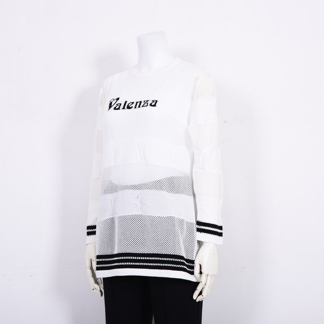 【Lサイズ】ボーダーモチーフ　クルーネックニット　VALENZA　5563301