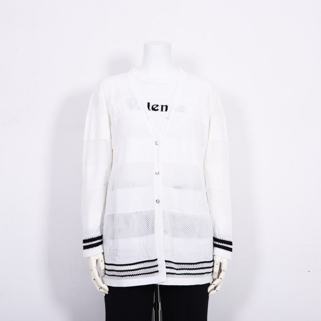 ボーダーモチーフ　ニットカーディガン　VALENZA　5163300