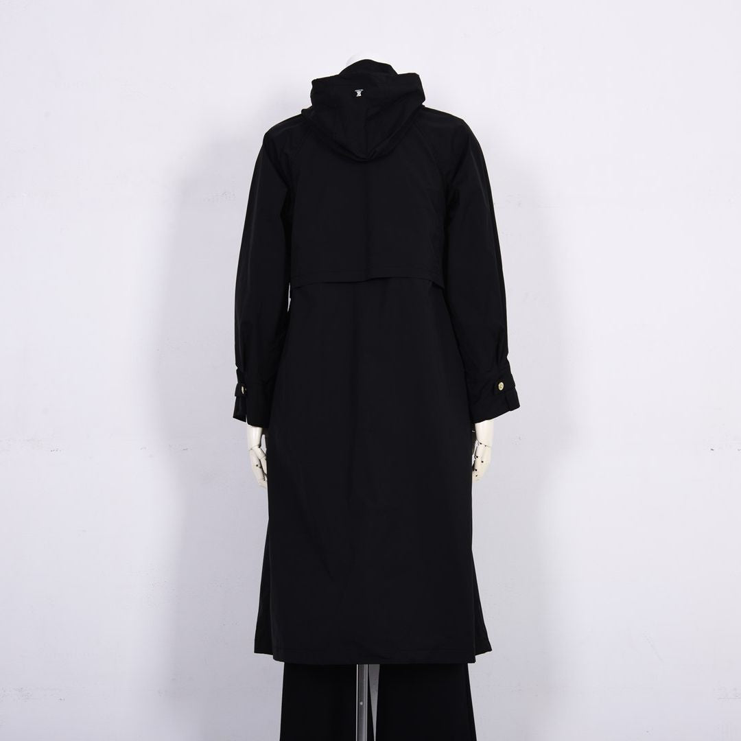 残り僅か 】【Lサイズ】【はっ水】【形態安定】タフタロングコート