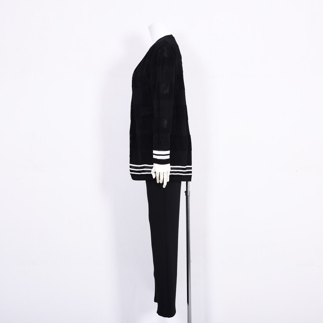 ボーダーモチーフ　ニットカーディガン　VALENZA　5163300