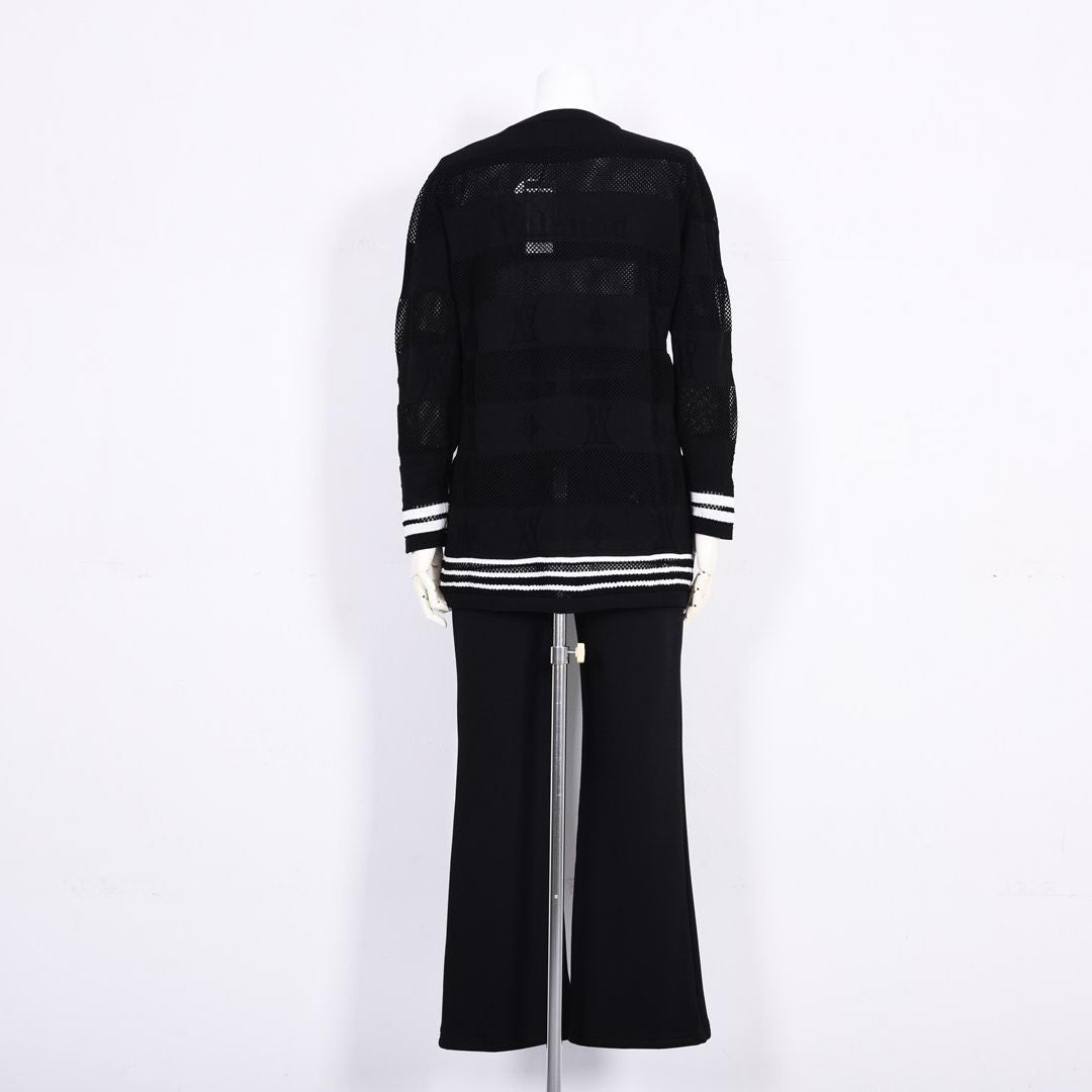 ボーダーモチーフ　ニットカーディガン　VALENZA　5163300