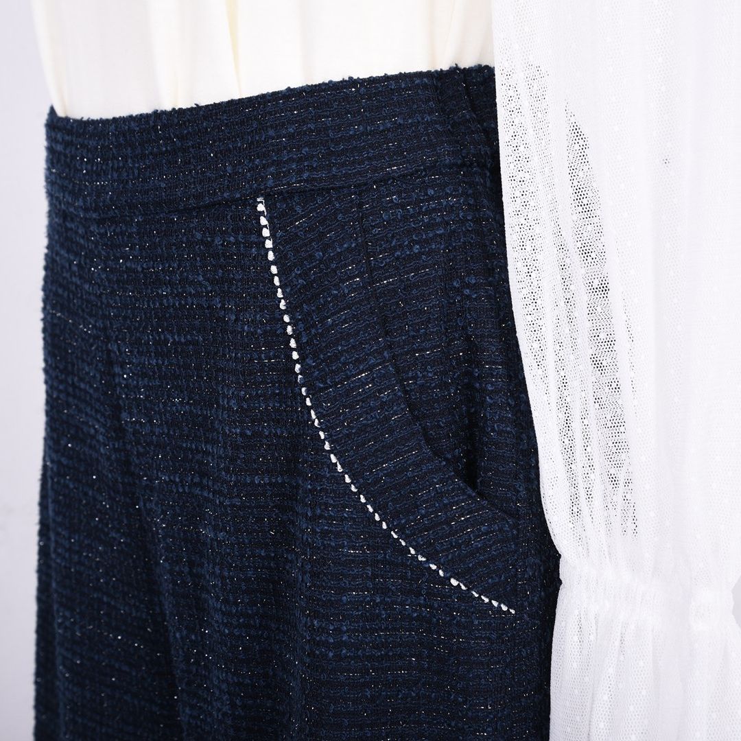 ラメファンシージャージ　7分丈セミワイドパンツ　Dear Princess mieux　2056100