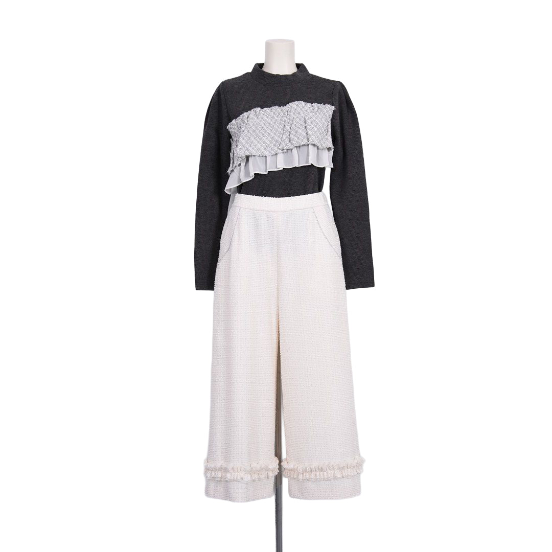 ラメファンシージャージ　7分丈セミワイドパンツ　Dear Princess mieux　2056100