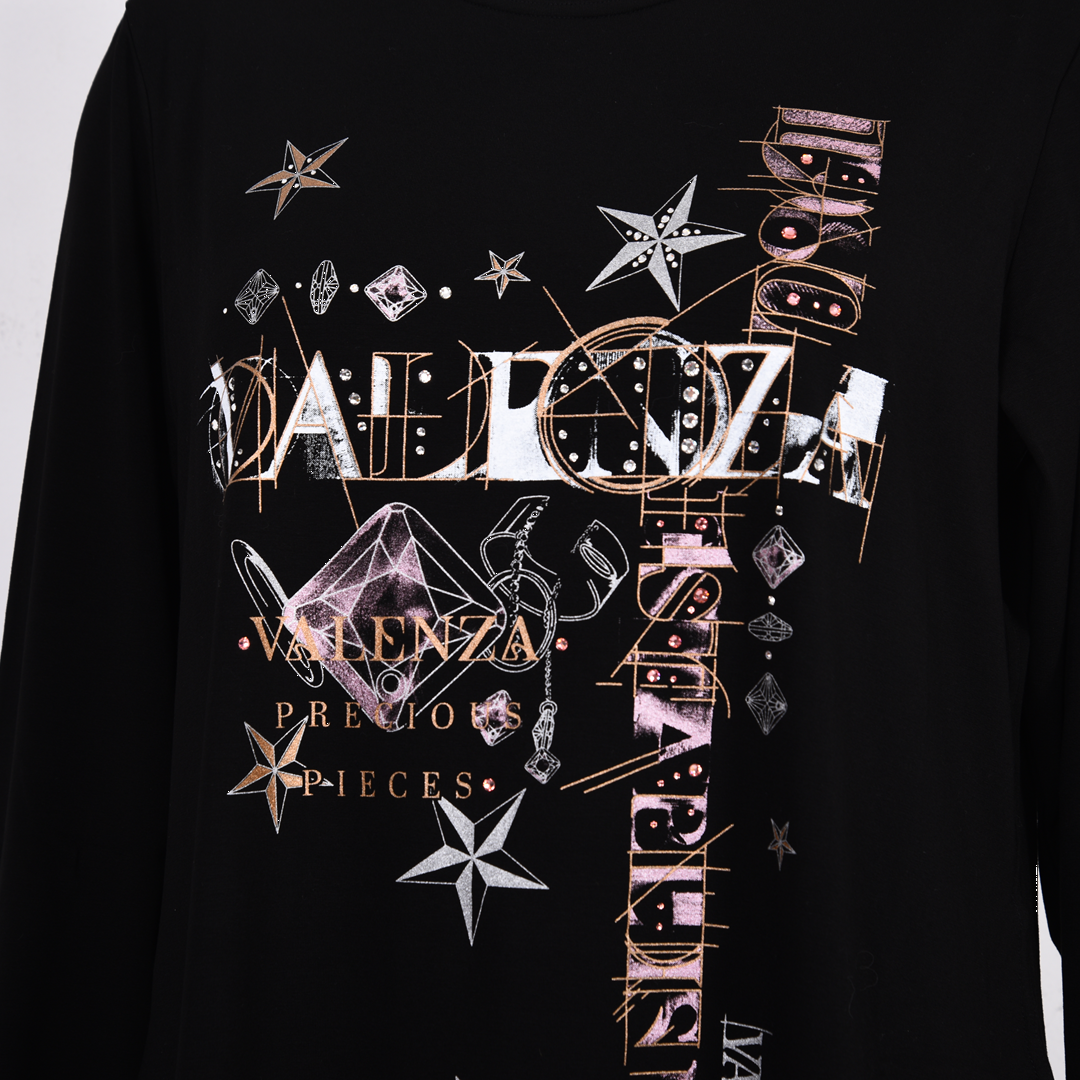 【Lサイズ】フロントモチーフ　Aラインカットソー　VALENZA　5562306