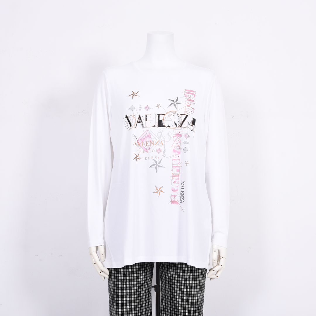 フロントモチーフ　Aラインカットソー　VALENZA　5162306