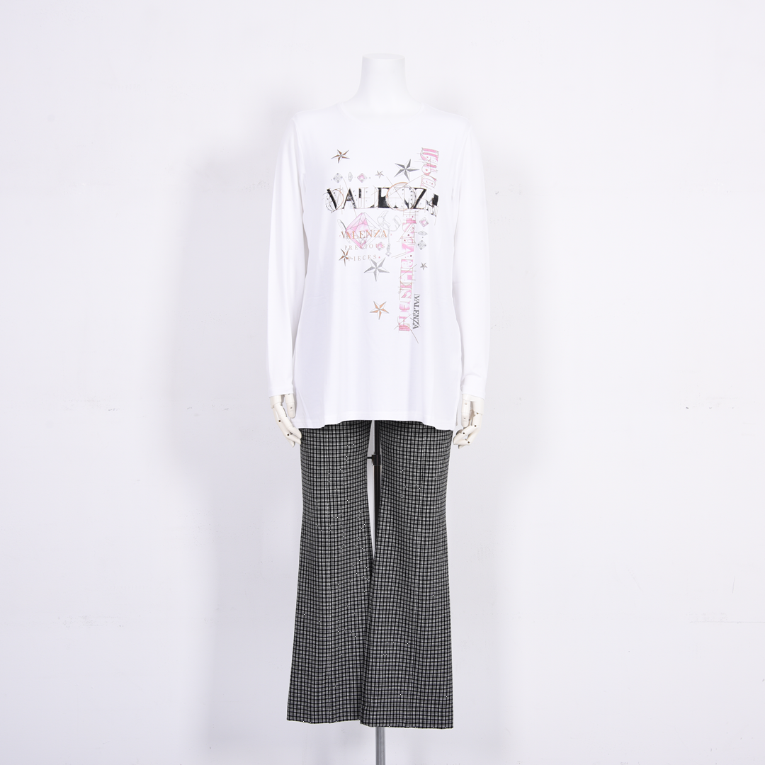 フロントモチーフ　Aラインカットソー　VALENZA　5162306