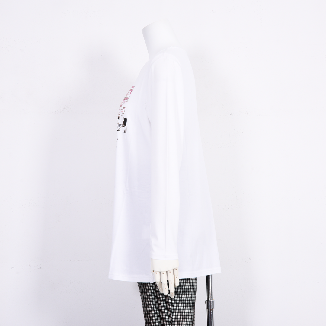 【Lサイズ】フロントモチーフ　Aラインカットソー　VALENZA　5562306