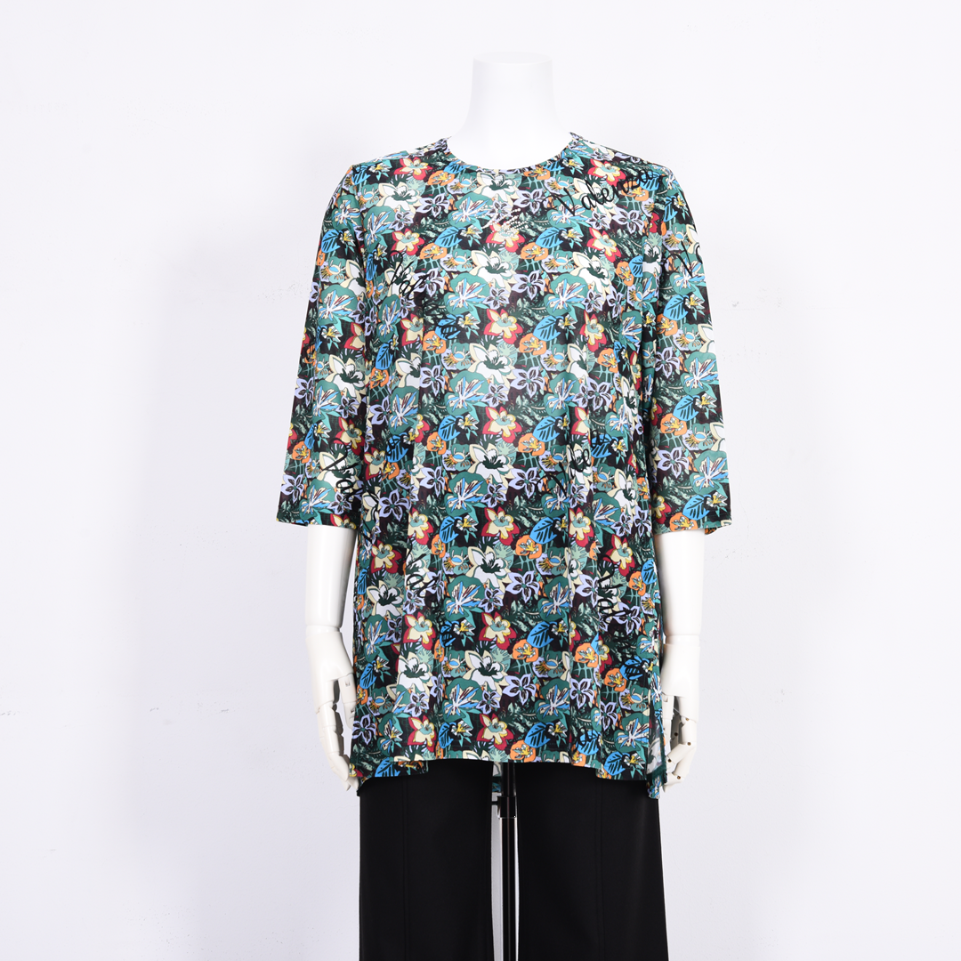 7分袖　花柄プリントチュニック　VALENZA　5162319