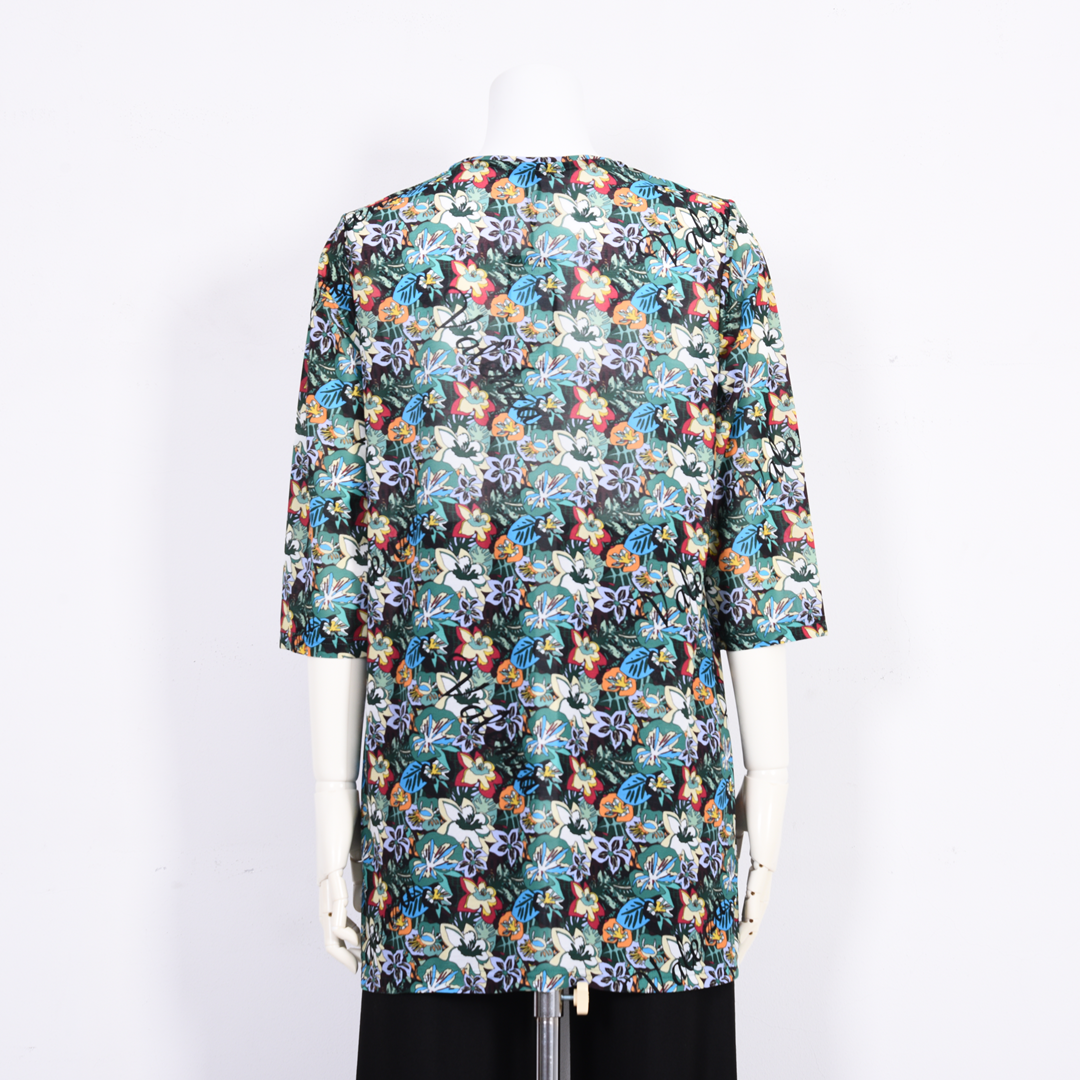 7分袖　花柄プリントチュニック　VALENZA　5162319