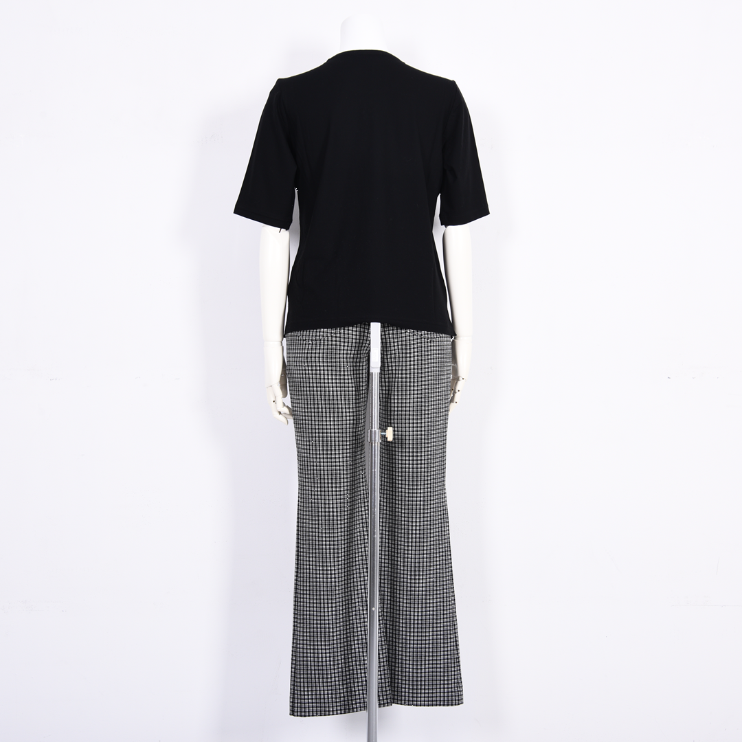 【綿100%】りんごモチーフ　5分袖カットソー　VALENZA　5162302