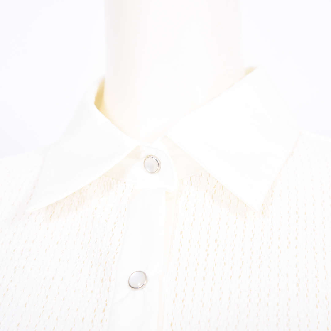 シアーレース　シャツブラウス　B DONNA　6051107