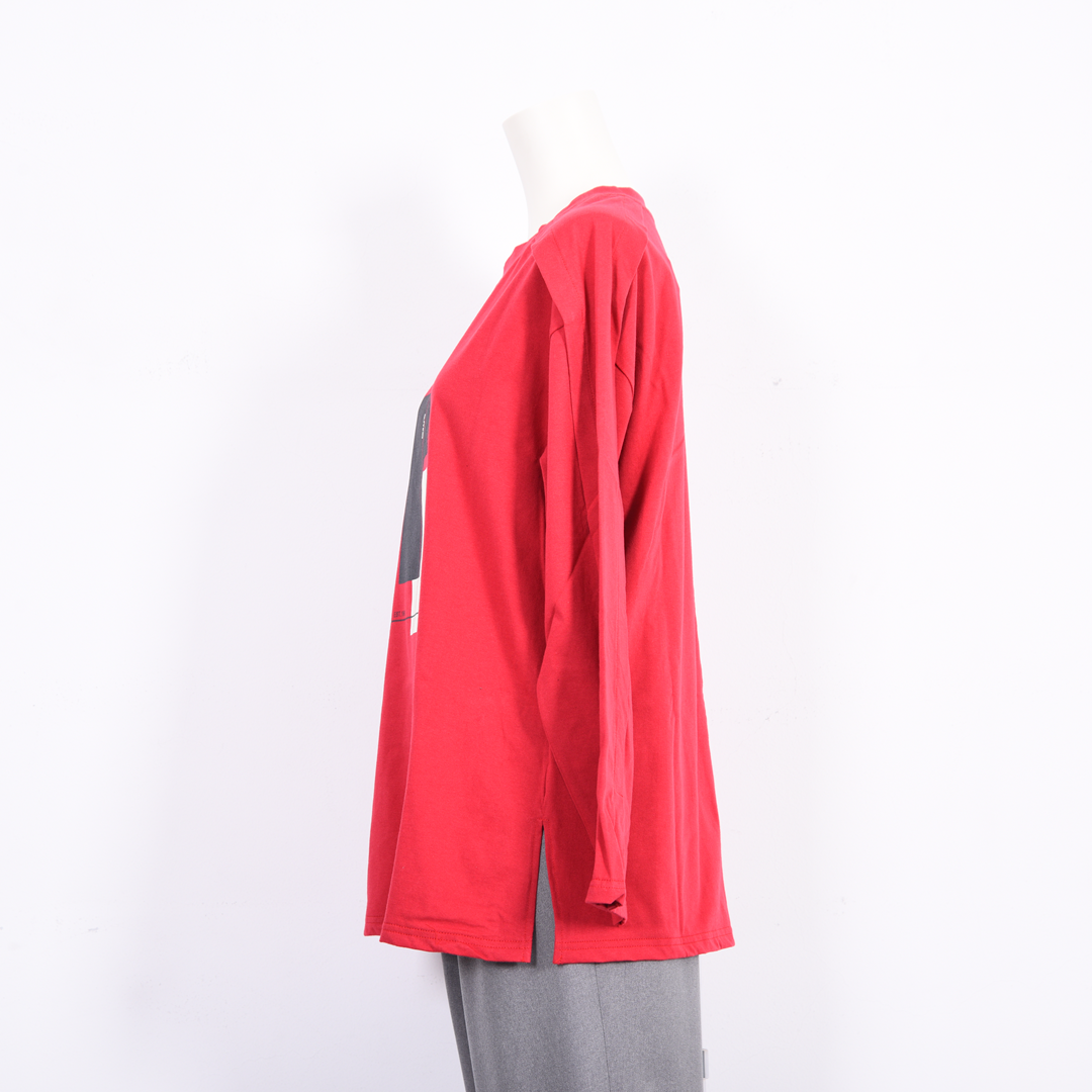 【綿100%】フリントモチーフ　カットソー　B DONNA　6052119